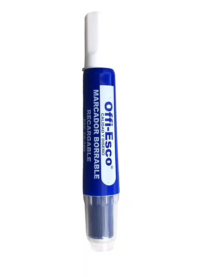 Marcador Borrable Recargable Azul Offi Esco Oe-506