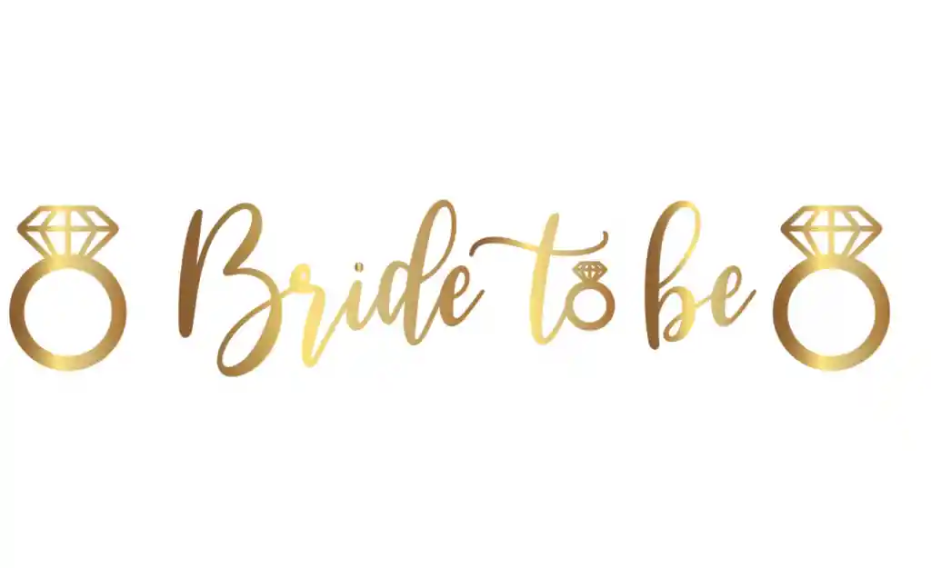 Letrero Bride To Be Dorado