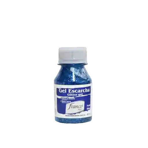 Gel Escarchado Glitter Azul