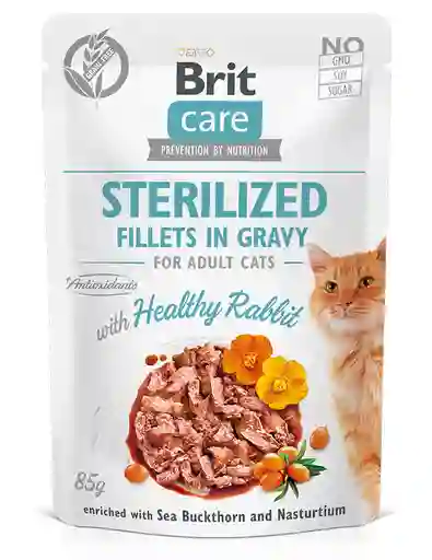 Brit Care Sobre Para Gato Esterilizado - Fillets In Gravy With Healthy Rabbit X 85gr