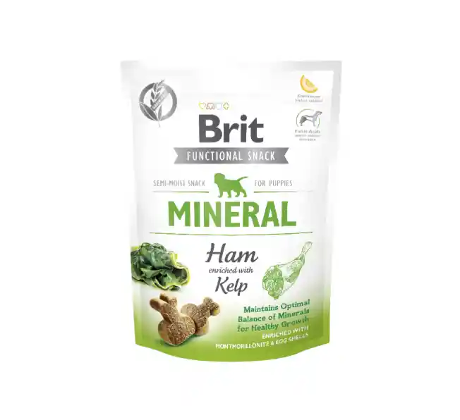 Brit Snack Funcional Mineral Para Perro Puppy- Jamon X 150gr