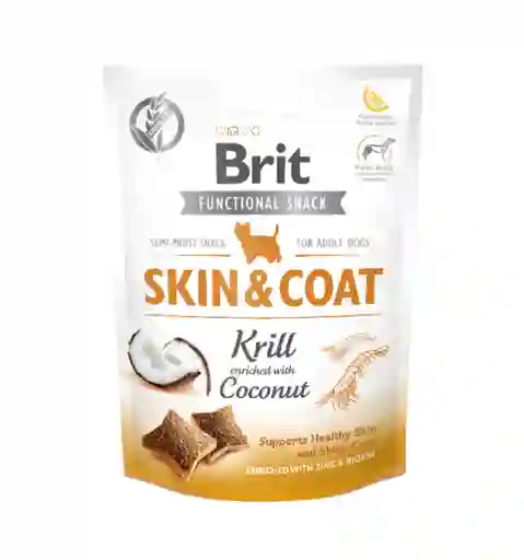 Brit Snack Funcional Para Perro Skin Coat- Krill Y Coco X 150gr