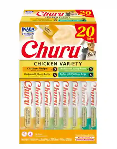 Inaba Churu Snack Para Gato Variedades De Pollo- Caja X 20unidades