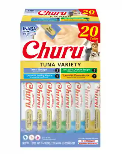 Inaba Churu Sanck Para Gato Variedades De Atun- Caja X 20unidades