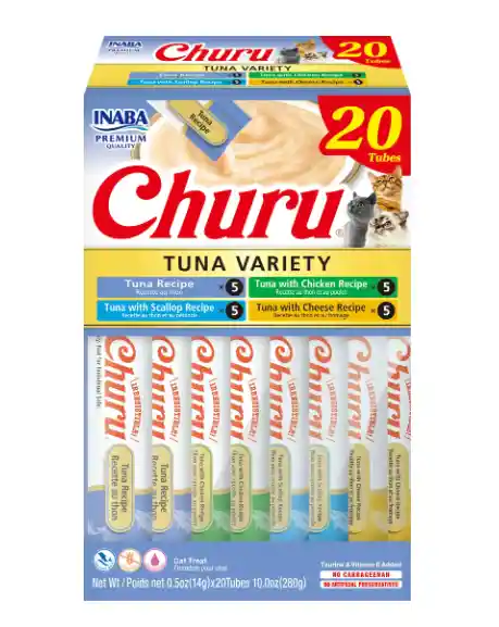 Inaba Churu Sanck Para Gato Variedades De Atun- Caja X 20unidades