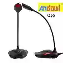 Microfono Cuello De Ganso Gamer Andowl Q55 | Bot Mute Y Aux