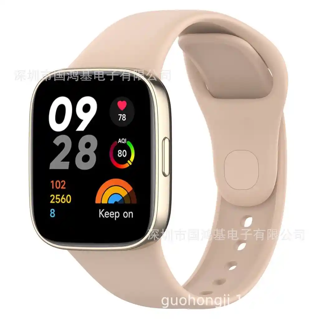 Correa Pulso Manilla En Silicona Para Xiaomi Redmi Watch 3 Beige