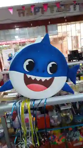 Piñata En Icopor De Baby Shark_color Azul