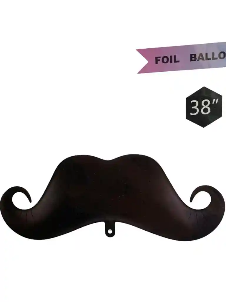Bouquet Globos Bombas Mostacho Bigote Color Negro 38"