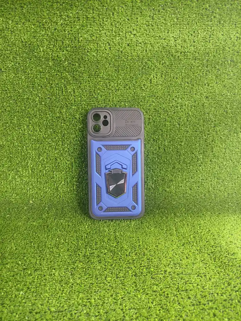 Iphone 11 | Forro Protector | Case Rigido | Proteccion 360°| Negro /azul Rey|soporte Incluido | Bordes Reforzados | Iphone | Carcasa | Funda | Anti Humedad | Full Proteccion.