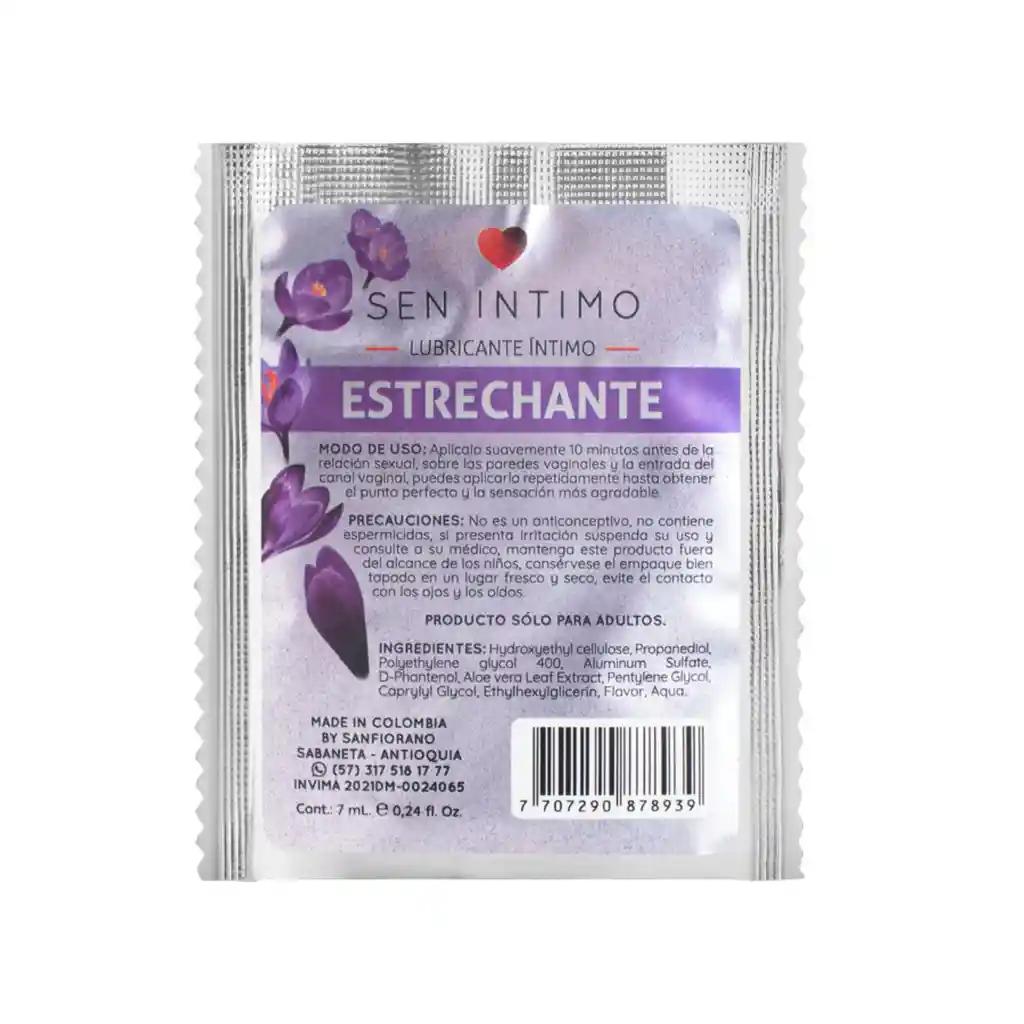 Estrechante Vaginal Sachet X 7 Ml Sen Intimo