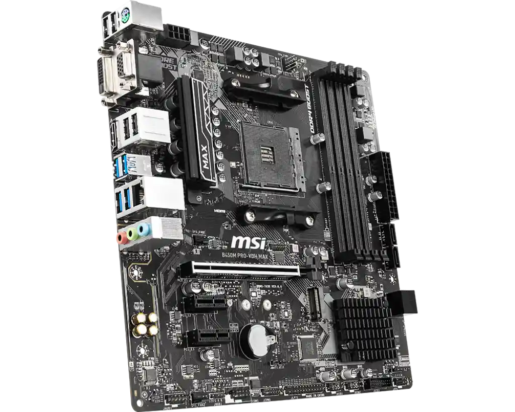 Tarjeta Madre Board Msi B450m Pro-vdh Max Amd Am4 Micro Atx