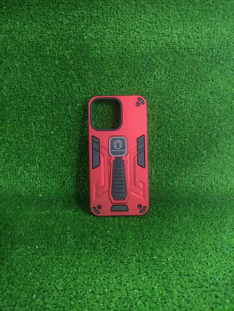 Iphone 15 Pro Max | Forro Protector | Case Rigido | Proteccion 360° |rojo|soporte Incluido | Bordes Reforzados | Iphone | Carcasa | Funda | Anti Humedad | Full Proteccion.