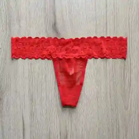 Tanga Encaje Roja - Talla Única