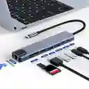Hub Adaptador Usb Tipo C 8 En 1 Macbook Windows Tablets Rj45