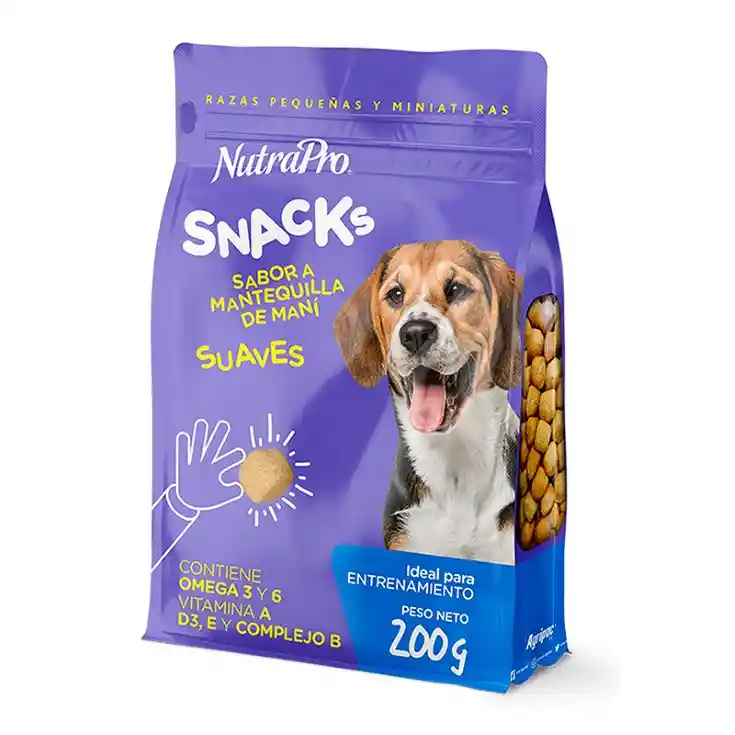 Snack Para Perro Nutrapro Suaves Mantequilla De Mani 200gr