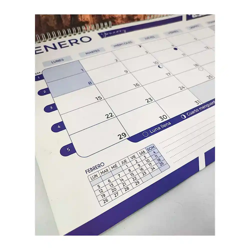 Calendario Planeador Nika 2024, Tamaño A3, Viva Colombia Plu44216