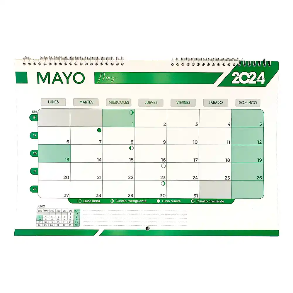 Calendario Planeador Nika 2024, Tamaño A3, Viva Colombia Plu44216
