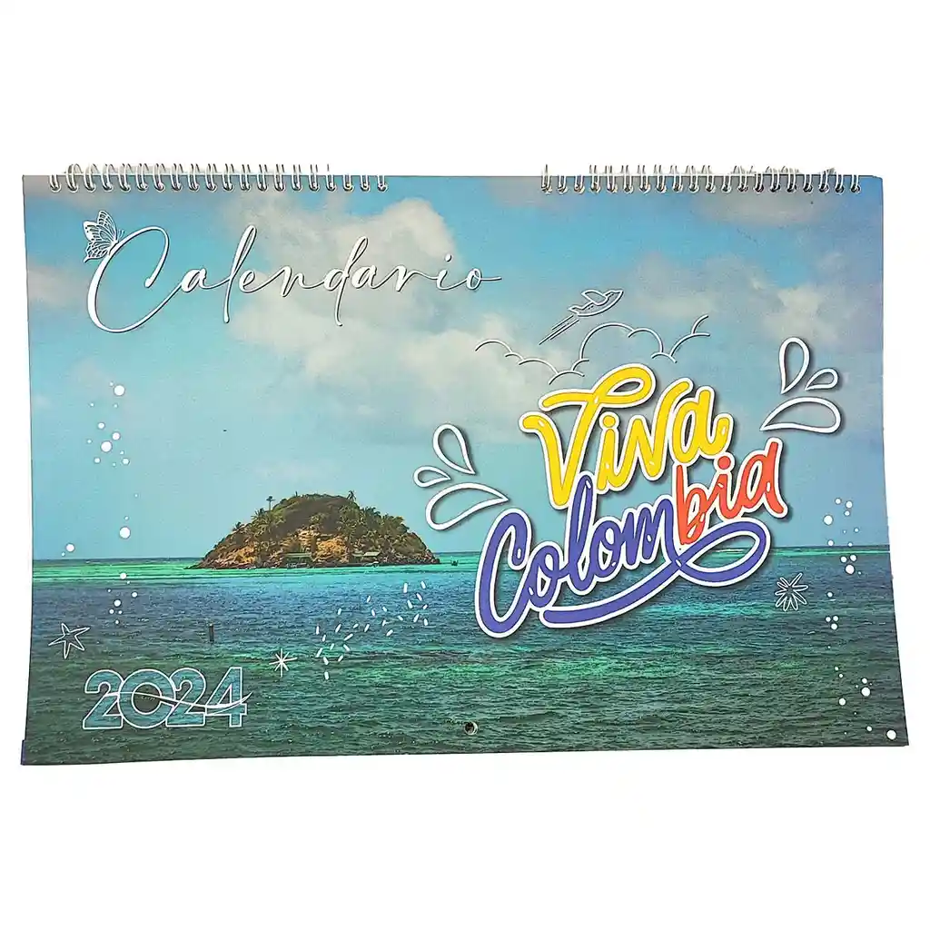 Calendario Planeador Nika 2024, Tamaño A3, Viva Colombia Plu44216
