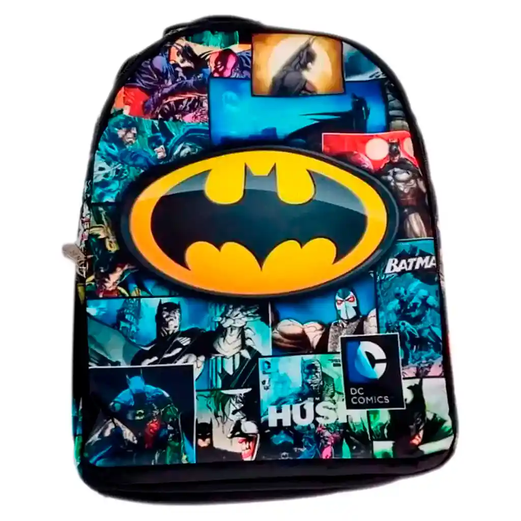 Morral + Cartuchera Comic Batman Estilo Maleta Escudo Hush