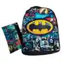 Morral + Cartuchera Comic Batman Estilo Maleta Escudo Hush