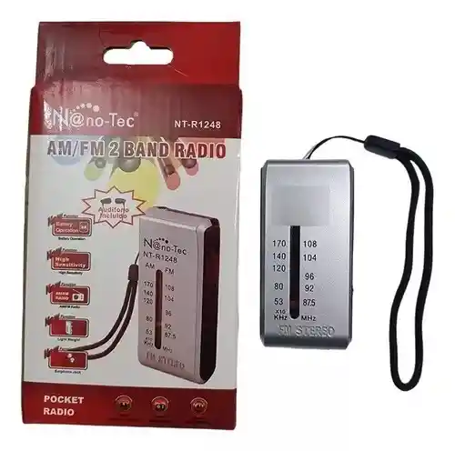 Radio Am Fm Bolsillo Análogo Nt-r1248