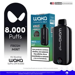 WAKA vape soPro DM8000i Fresh Mint-5% nicotine salt-STDS