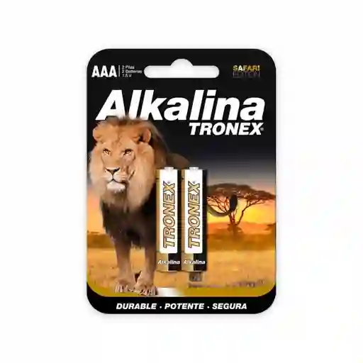 Par Bateria Pila Alkalina Tronex Aaa X2 1.5v Duracion Maxima