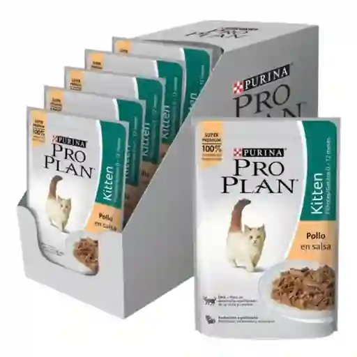 Pro Plan - Alimento Húmedo Gatito Pollo 15 Sobres De 85 G