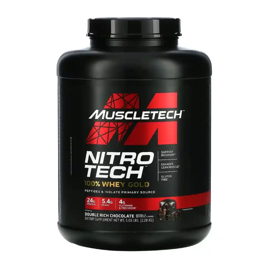 Nitrotech 100% Whey Gold 5lb - Muscletech - Chocolate