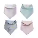 Baberos Para Bebé Tipo Bandana Niña X4unidades- Talla M