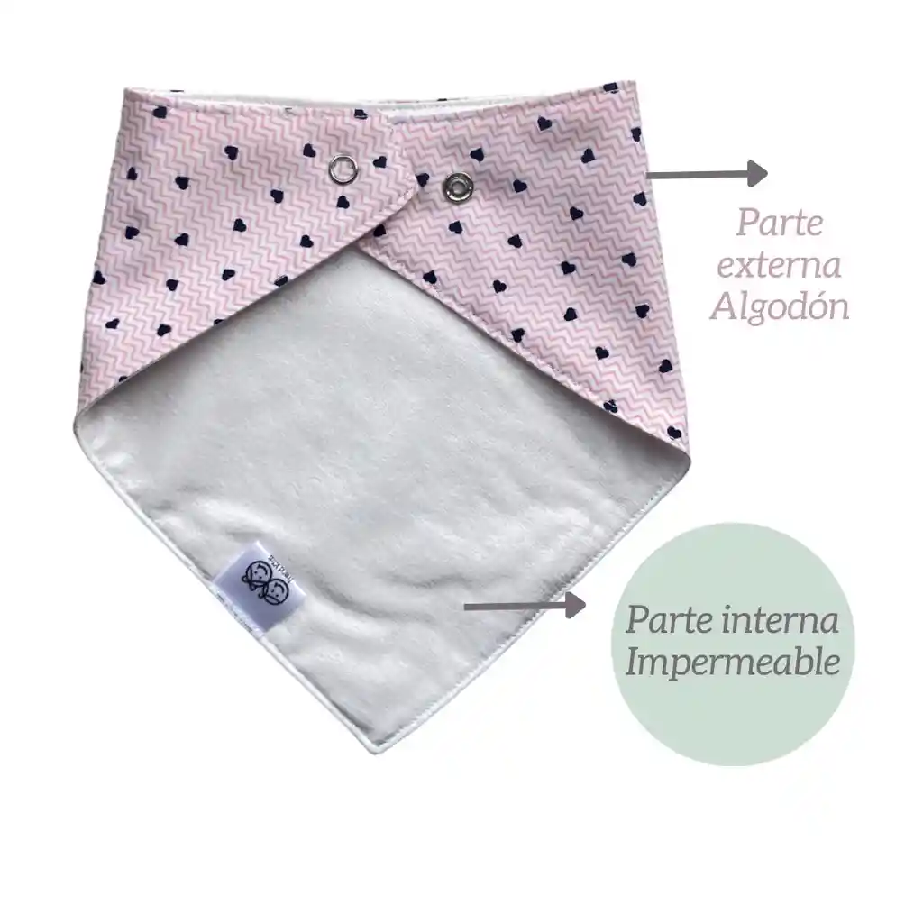 Baberos Para Bebé Tipo Bandana Niña X4 Unidades Talla S