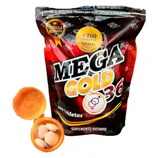 Mega Gold Potenciador Del Pene Poderoso Y Natural Fuerte Ereccion