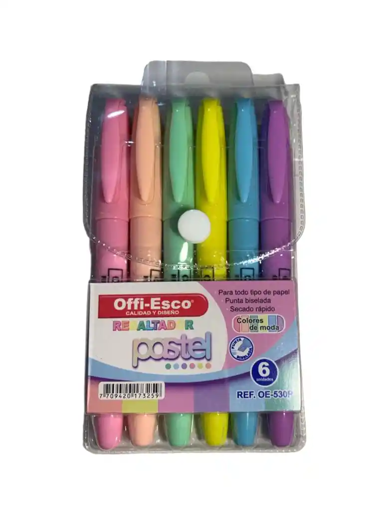 Resaltador Offi-esco Pastel X 6