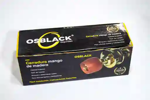 Cerradura Baño Pomo Madera Econo. Osblack