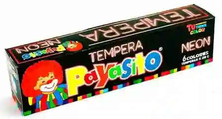 Tempera Pintura Payasito Caja X6unds Color Neón