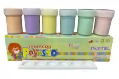 Tempera Pintura Payasito Caja X6unds Colores Pastel