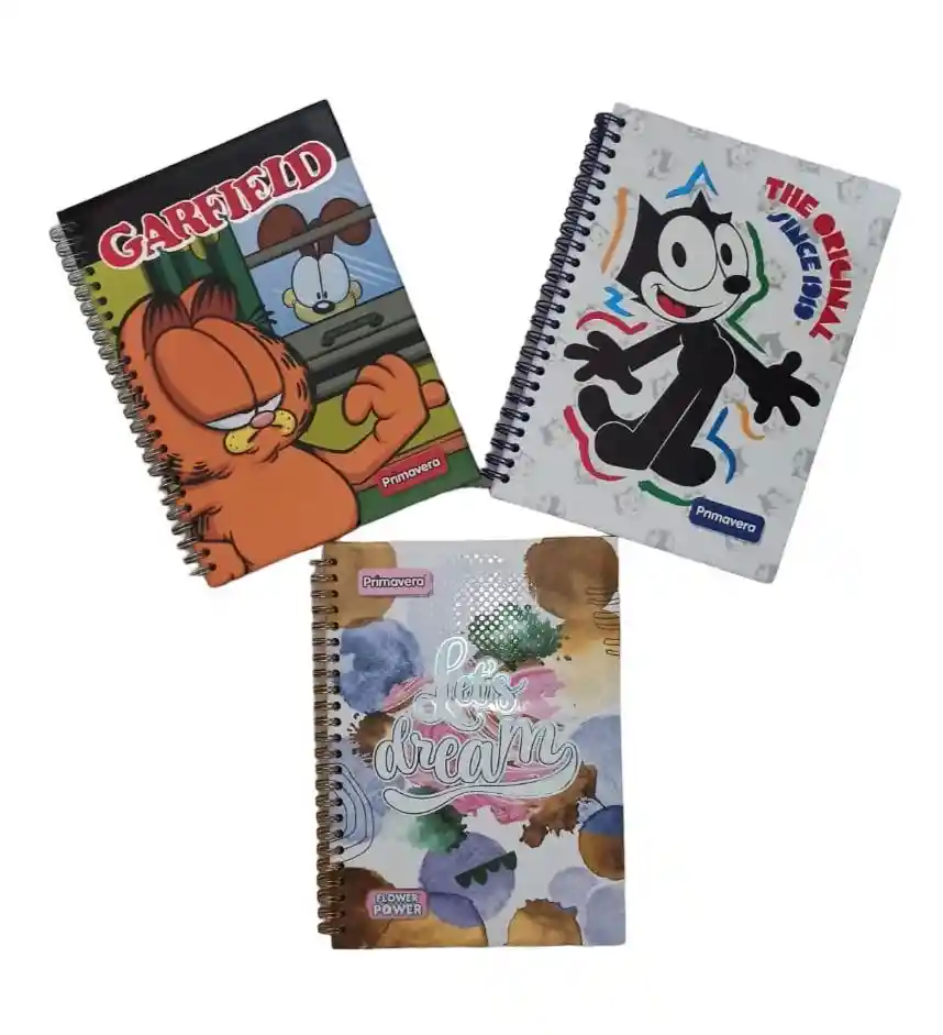 Cuaderno Argollado Cuadriculado Mujer 1 Materia Pequeño Primavera X80 Hojas