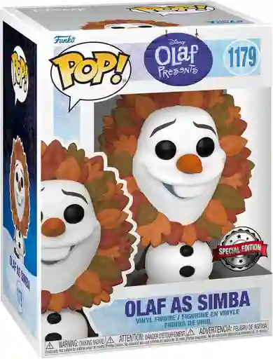 Funko Pop Disney Olaf As Simba Exclusivo 1179