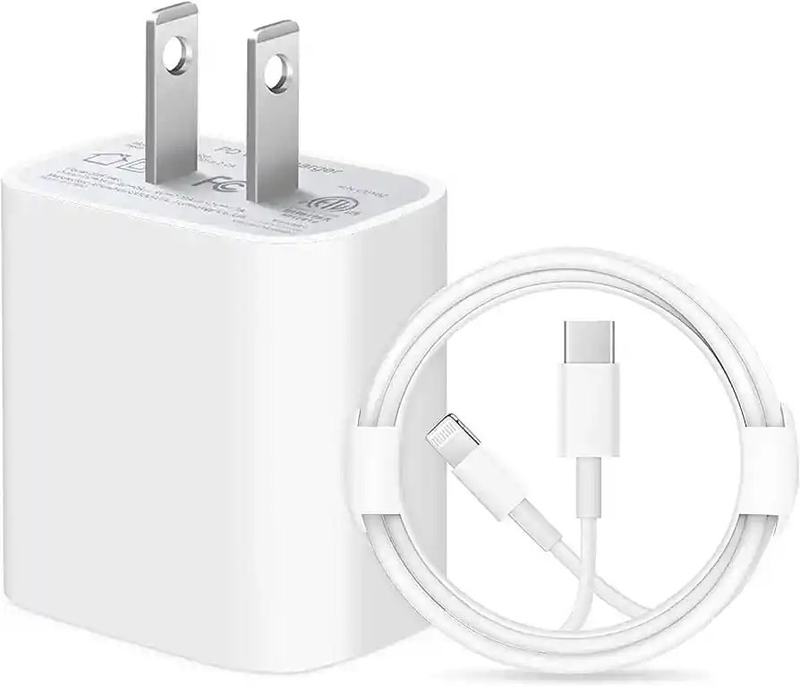 Cargador Rápido Para Iphone 12, 13, 14, 20 W, Tipo C