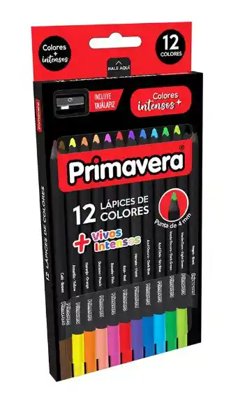 Lápices De Colores Set X12 Primavera Premium Black