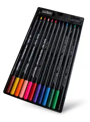 Lápices De Colores Set X12 Primavera Premium Black