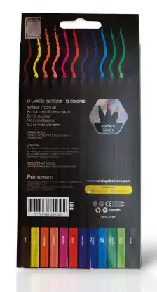 Lápices De Colores Set X12 Primavera Premium Black