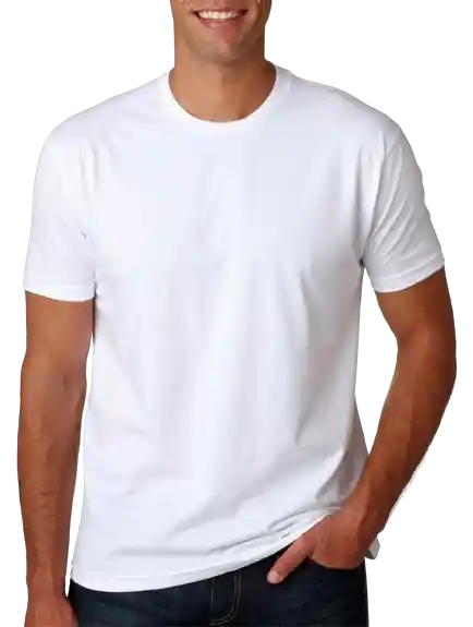 Camiseta Basica Blanca Hombre - Talla M, Algodon