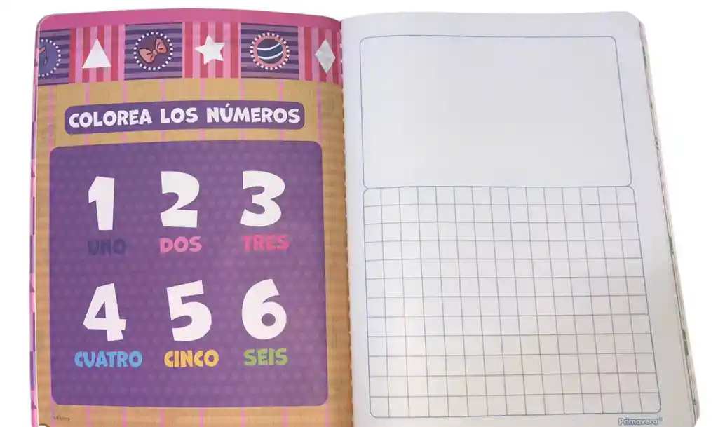 Cuaderno Cosido Cuadriculado Cuadro Grande 1cmx1cm Tipo A Niña Norma X 1oohojas Plastificado Con Stickers