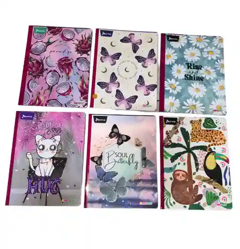 Cuaderno Cosido Cuadriculado Niña 1 Materia Norma X-presarte X50 Hojas Plastificado Con Stickers