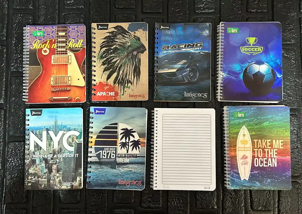 Cuaderno Argollado Linea Pequeño 100 Hojas Caballero Cod.a931