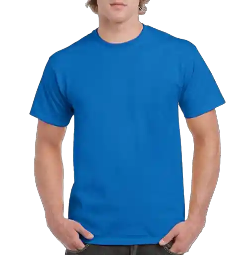 Camiseta Basica De Hombre Azul - Talla S Algodon