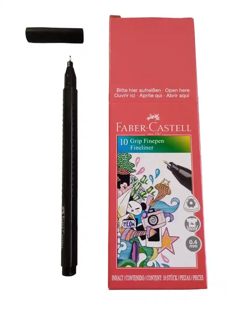 Micropunta Fino Faber Castell Negro