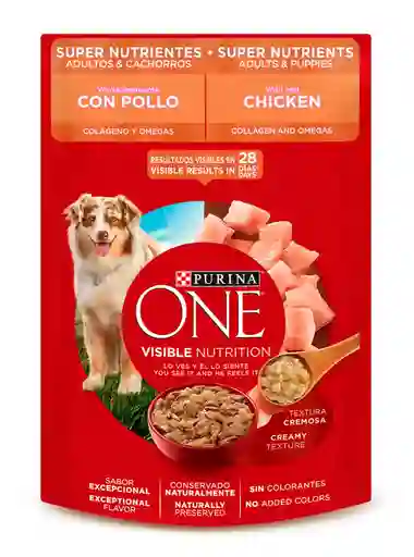Purina® One® Super Nutrientes Pollo Adultos Y Cachorros 85 G